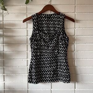 White House Black Market Sleeveless Ruffle Blouse - XS